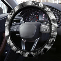 Skull Steering Wheel Cover Twisted Head Skull - Wonder Print Shop