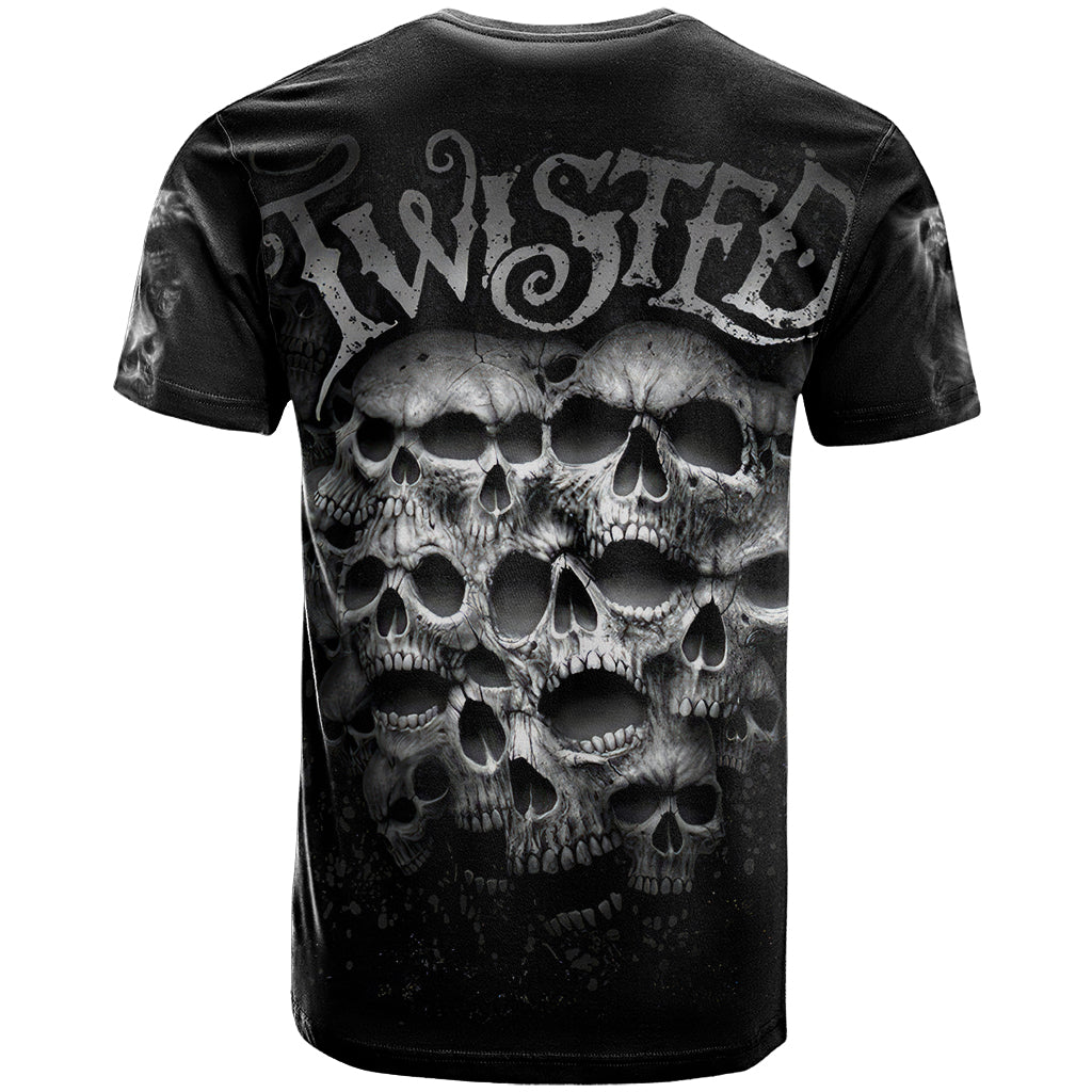 Skull T Shirt Twisted Head Skull - Wonder Print Shop