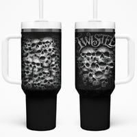 Skull Tumbler With Handle Twisted Head Skull - Wonder Print Shop