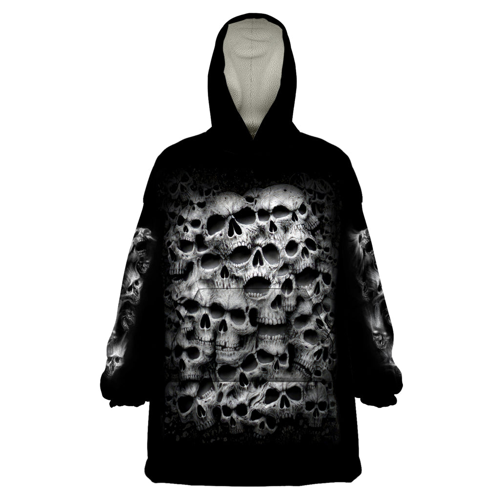 Skull Wearable Blanket Hoodie Twisted Head Skull - Wonder Print Shop