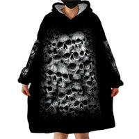 Skull Wearable Blanket Hoodie Twisted Head Skull - Wonder Print Shop