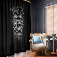 Skull Window Curtain Twisted Head Skull - Wonder Print Shop