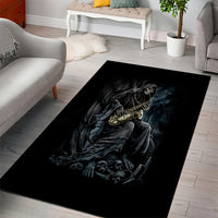 Skull Area Rug Musician Of Death - Wonder Print Shop