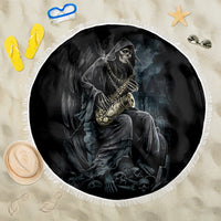 Skull Beach Blanket Musician Of Death - Wonder Print Shop