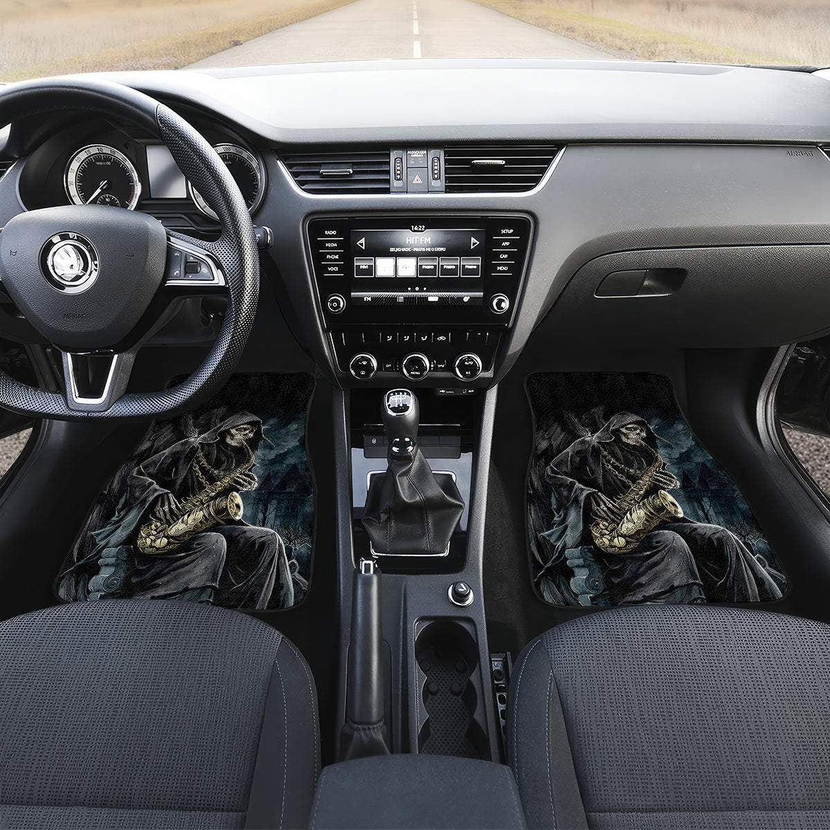 Skull Car Mats Musician Of Death - Wonder Print Shop