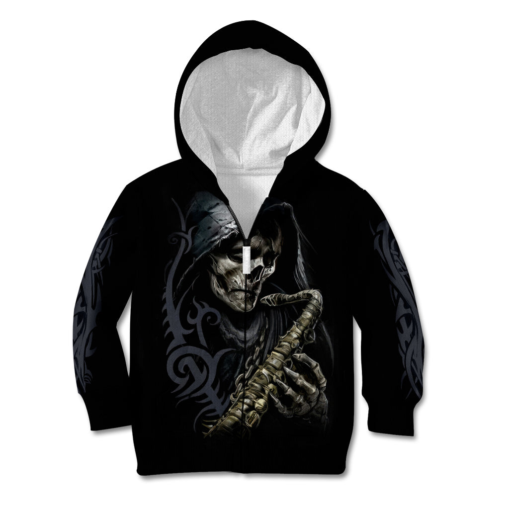 Skull Kid Hoodie Musician Of Death - Wonder Print Shop