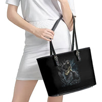 Skull Leather Tote Bag Musician Of Death - Wonder Print Shop