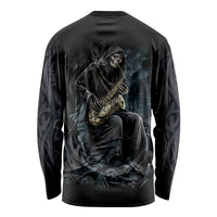 Skull Long Sleeve Shirt Musician Of Death - Wonder Print Shop