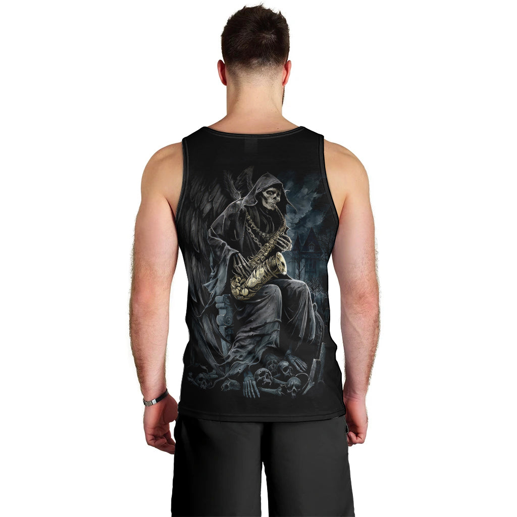 Skull Men Tank Top Musician Of Death DT01