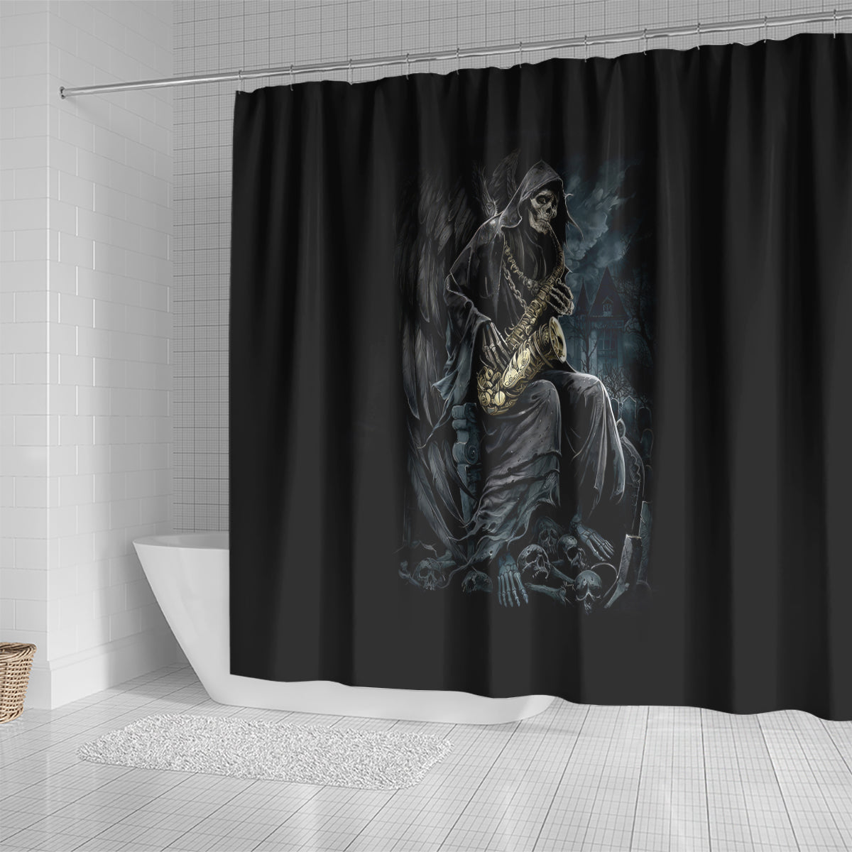 skull-shower-curtain-musician-of-death