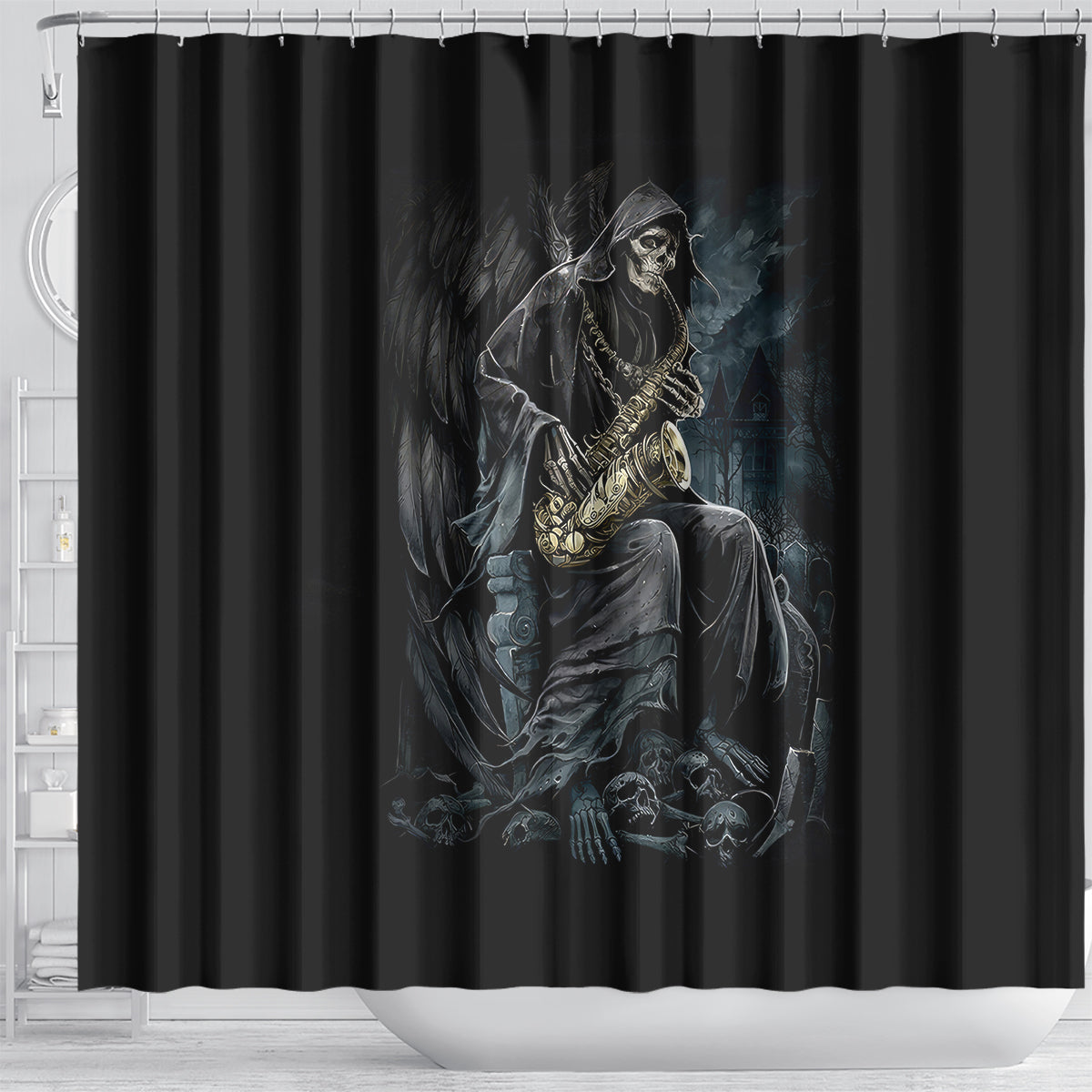 skull-shower-curtain-musician-of-death