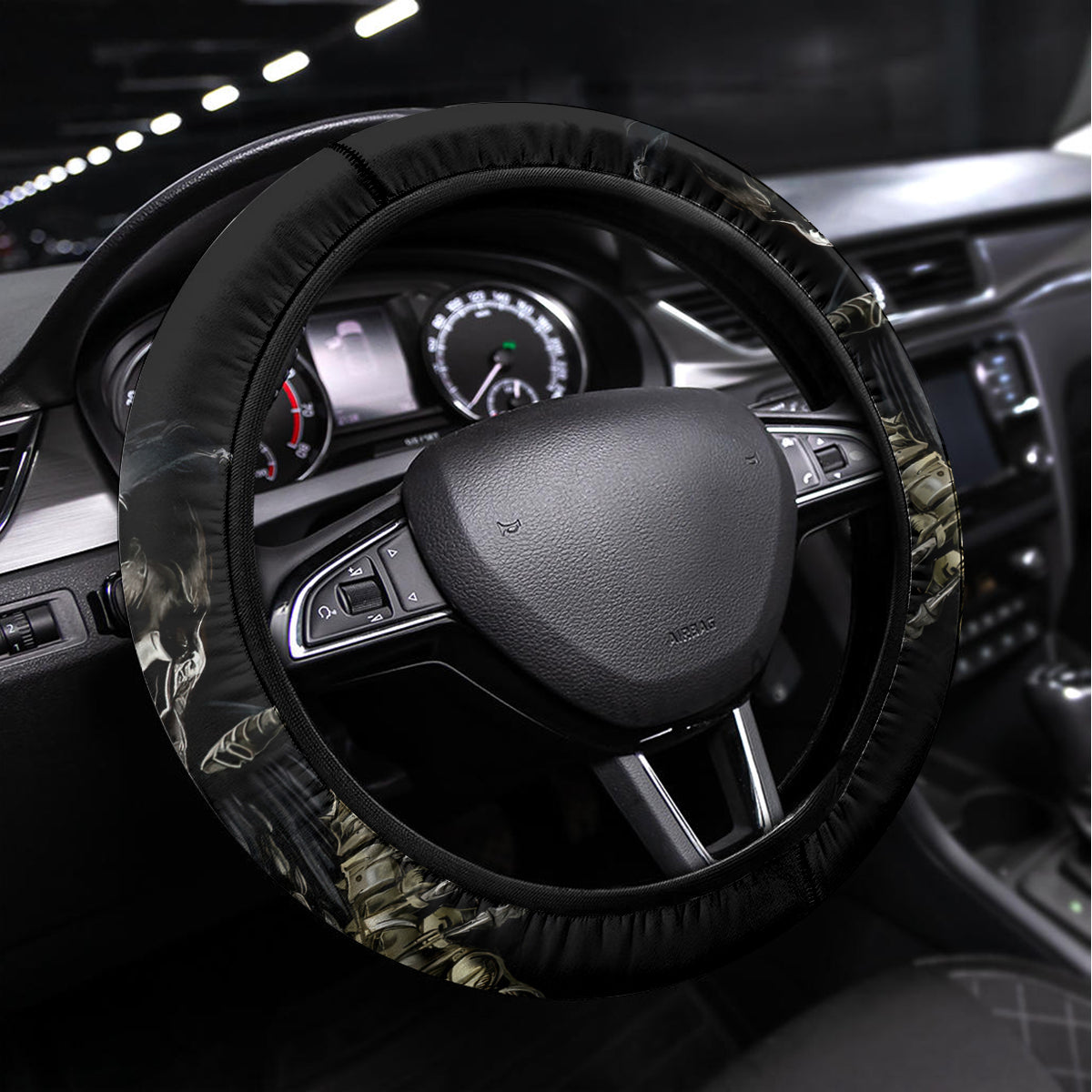 Skull Steering Wheel Cover Musician Of Death - Wonder Print Shop