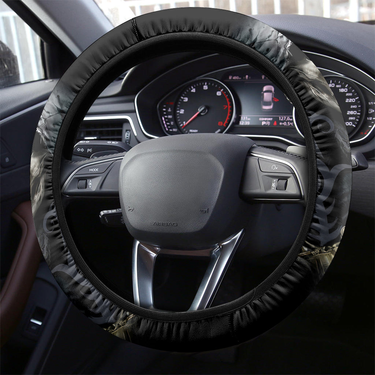 Skull Steering Wheel Cover Musician Of Death - Wonder Print Shop