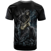 Skull T Shirt Musician Of Death - Wonder Print Shop