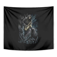 Skull Tapestry Musician Of Death - Wonder Print Shop