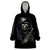 Skull Wearable Blanket Hoodie Musician Of Death - Wonder Print Shop