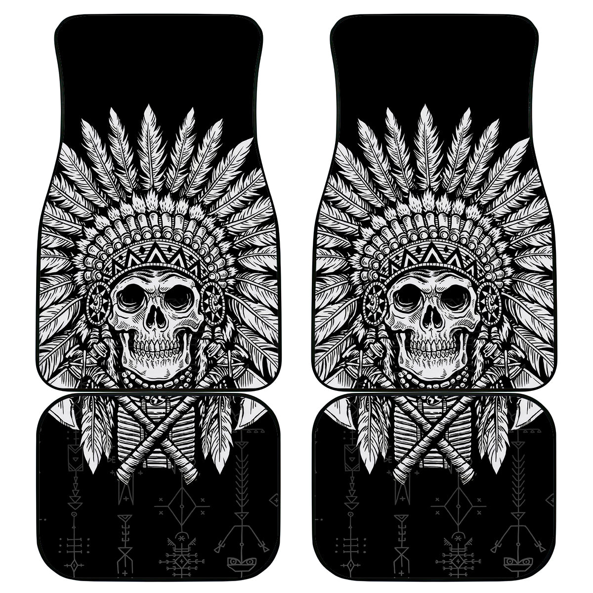 Skull Car Mats Chief Skeleton - Wonder Print Shop