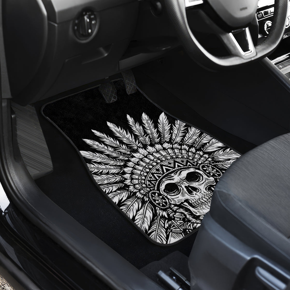 Skull Car Mats Chief Skeleton - Wonder Print Shop