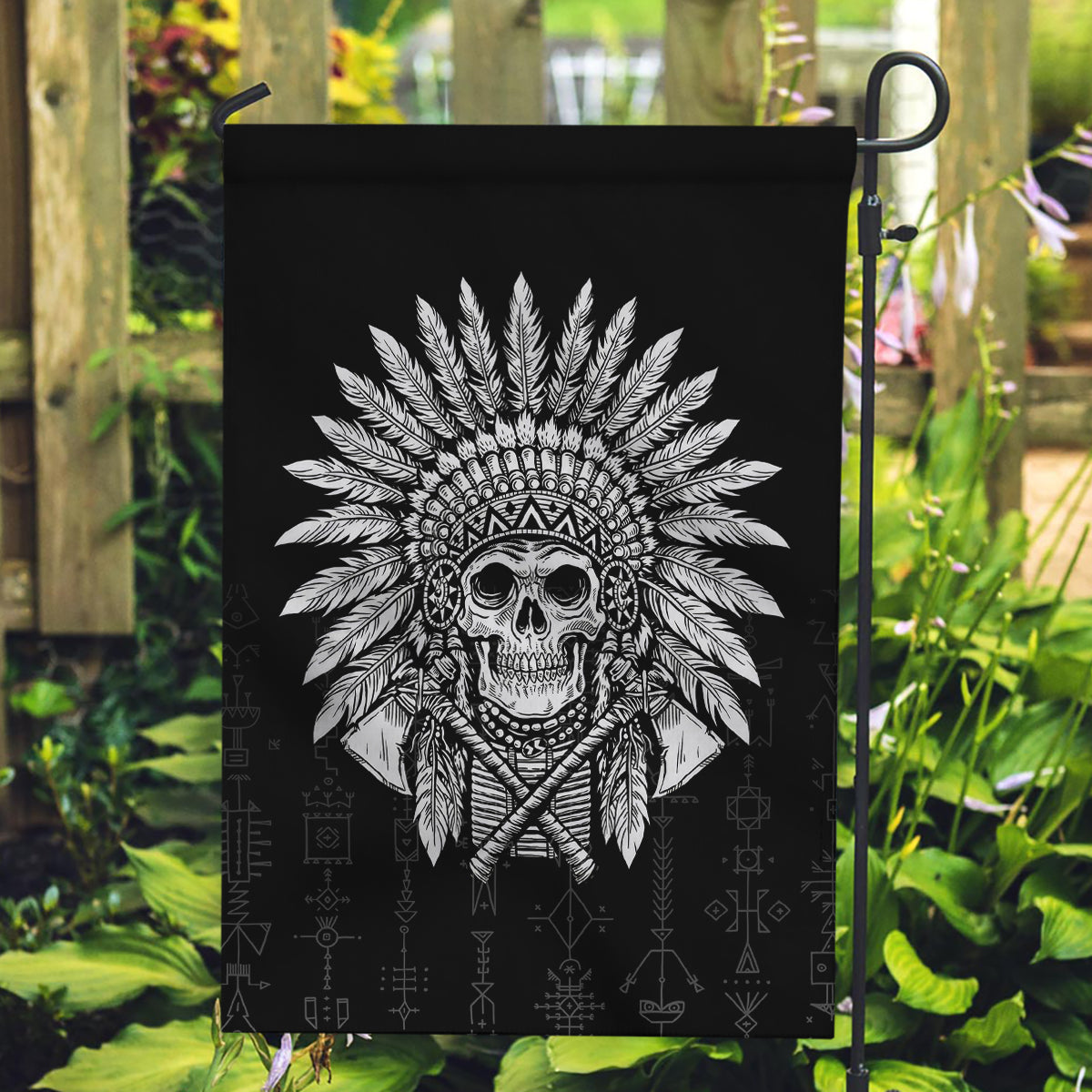 Skull Garden Flag Chief Skeleton - Wonder Print Shop