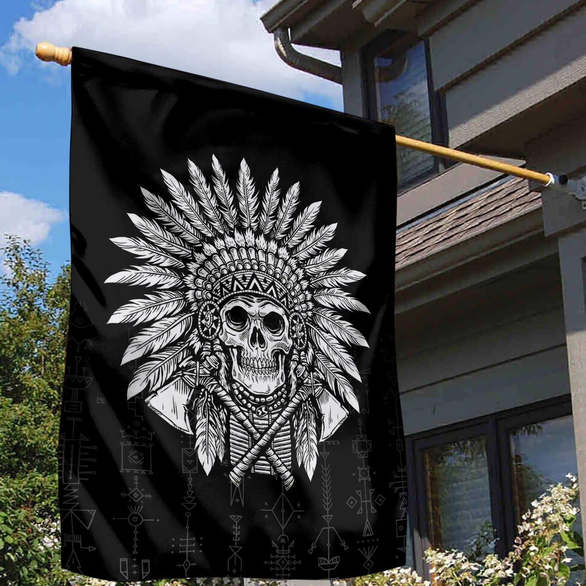 Skull Garden Flag Chief Skeleton - Wonder Print Shop