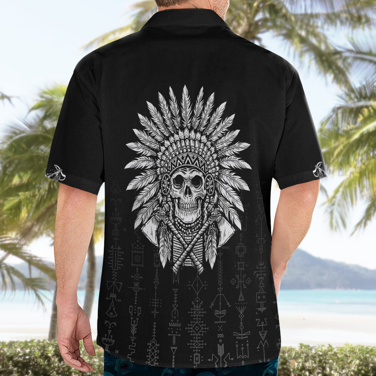 Skull Hawaiian Shirt Chief Skeleton - Wonder Print Shop