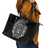 Skull Leather Tote Bag Chief Skeleton - Wonder Print Shop