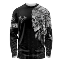 Skull Long Sleeve Shirt Chief Skeleton - Wonder Print Shop