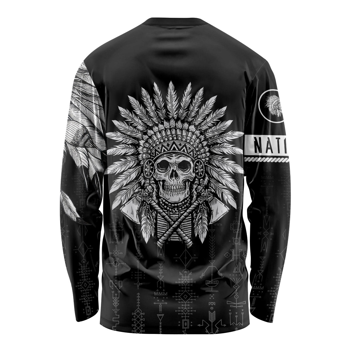 Skull Long Sleeve Shirt Chief Skeleton - Wonder Print Shop