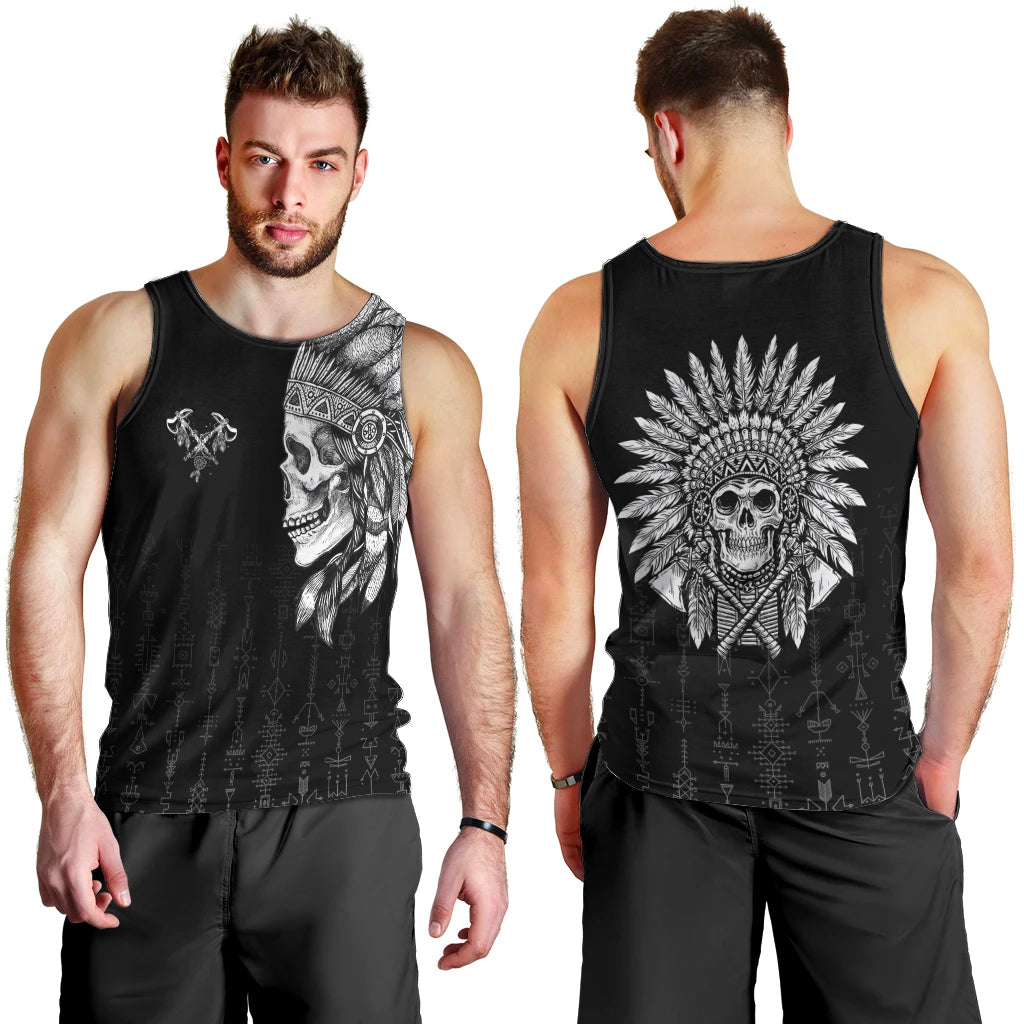 Skull Men Tank Top Chief Skeleton DT01