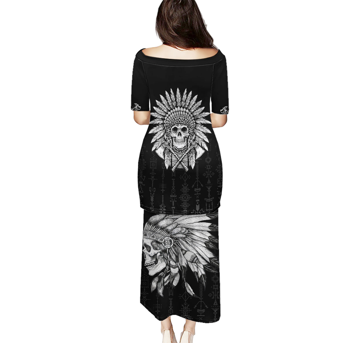 Skull Puletasi Chief Skeleton - Wonder Print Shop