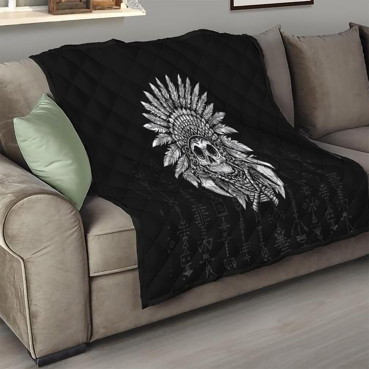 Skull Quilt Chief Skeleton - Wonder Print Shop