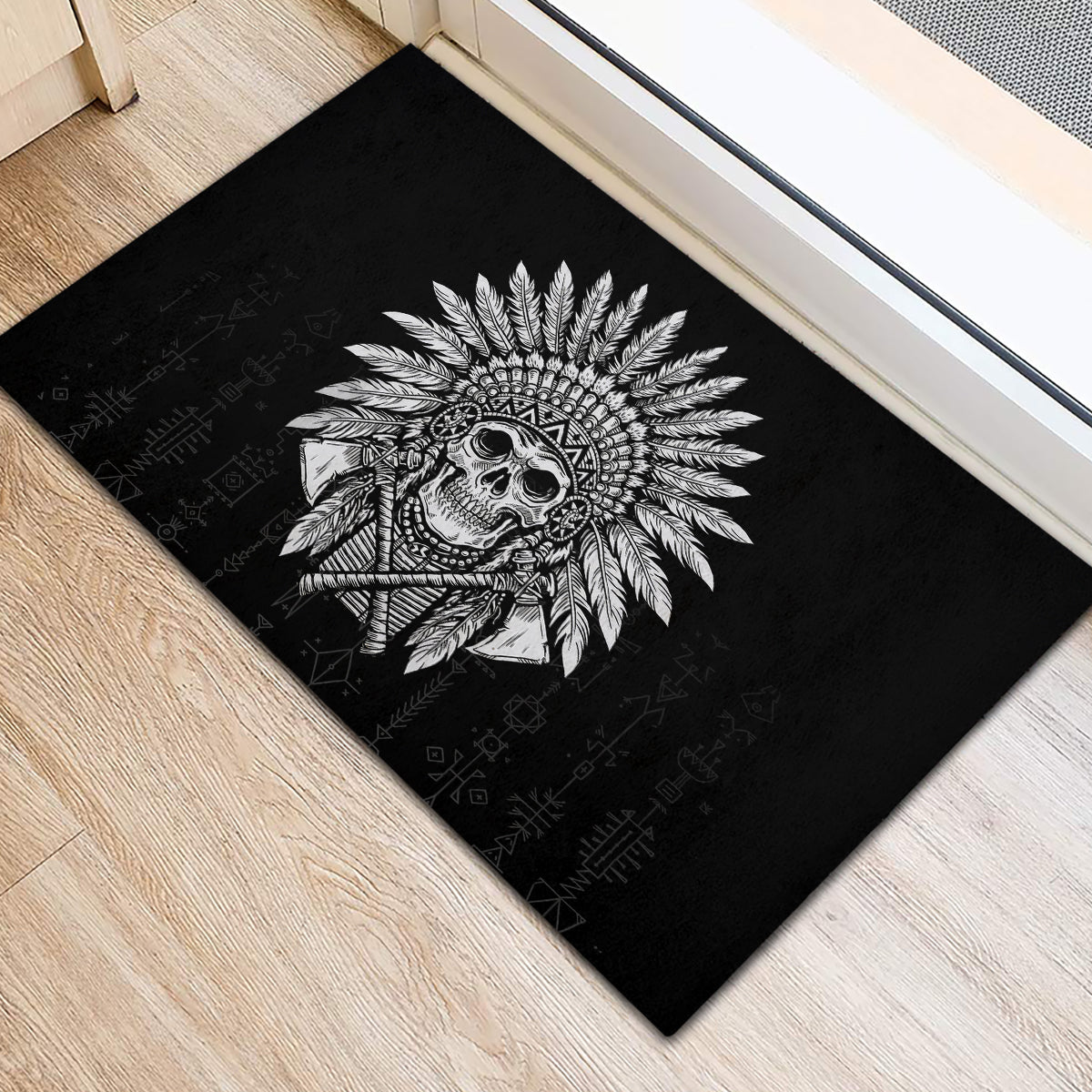 Skull Rubber Doormat Chief Skeleton - Wonder Print Shop