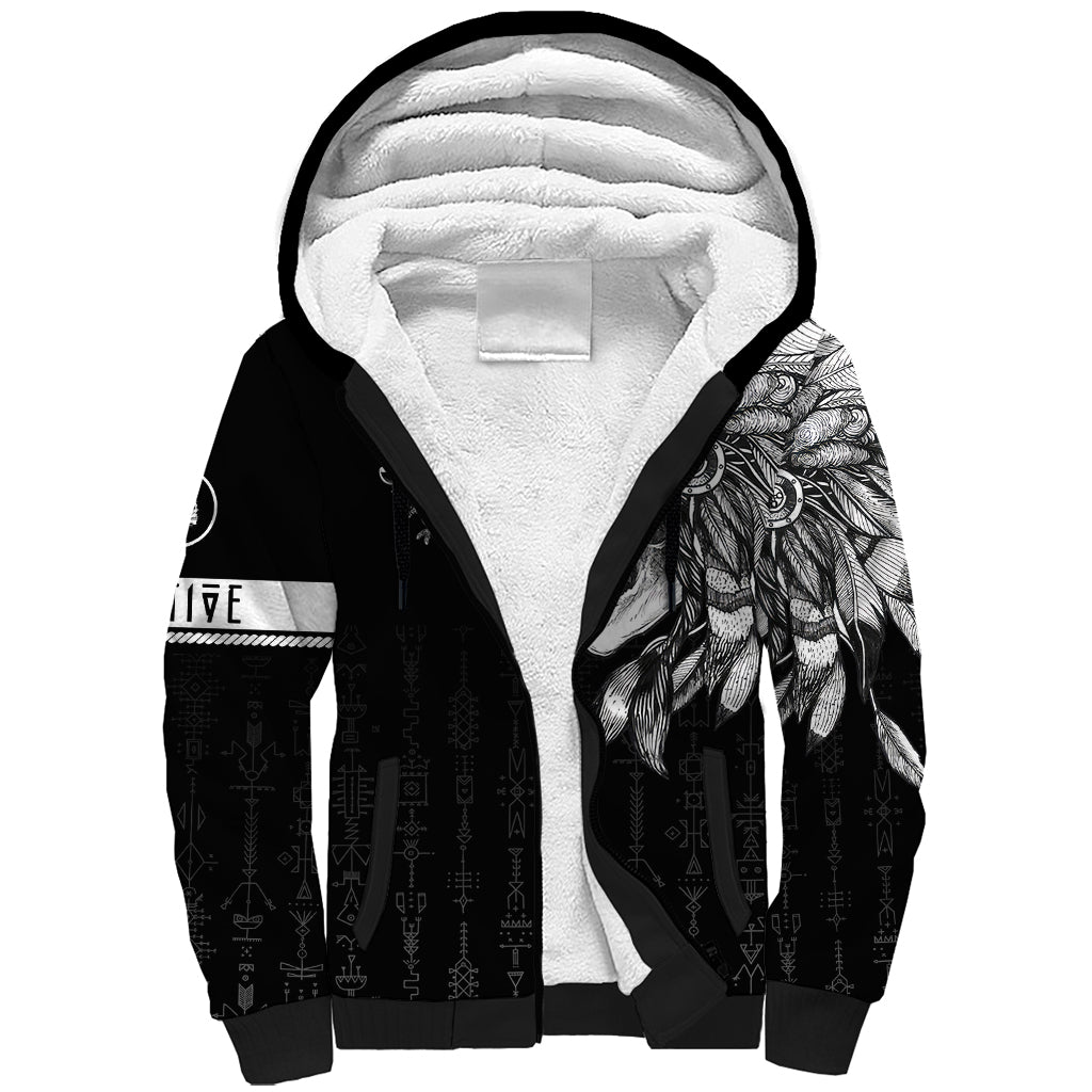 Skull Sherpa Hoodie Chief Skeleton - Wonder Print Shop