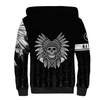 Skull Sherpa Hoodie Chief Skeleton - Wonder Print Shop