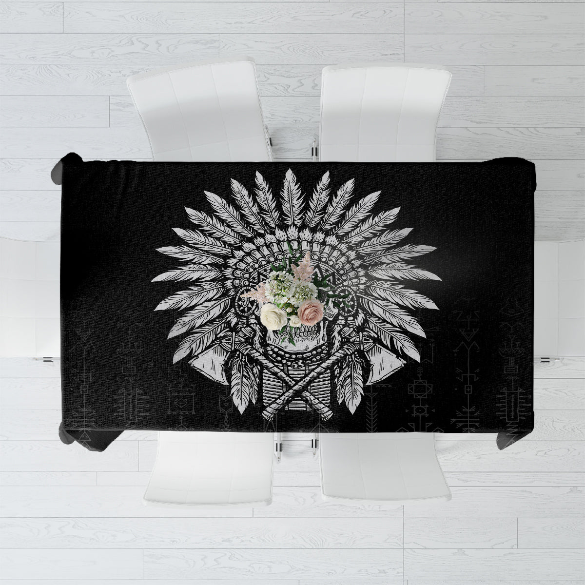Skull Tablecloth Chief Skeleton - Wonder Print Shop