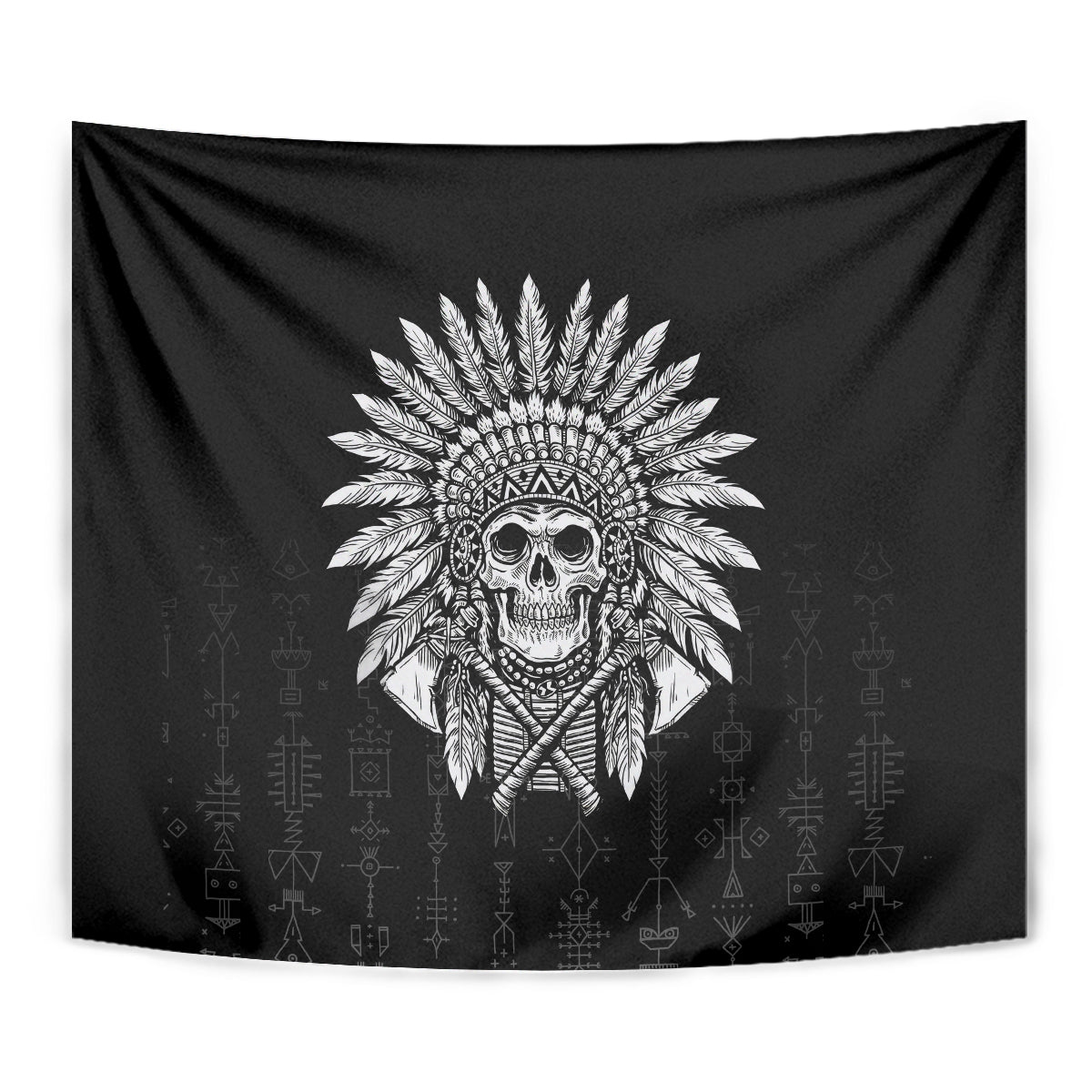 Skull Tapestry Chief Skeleton - Wonder Print Shop