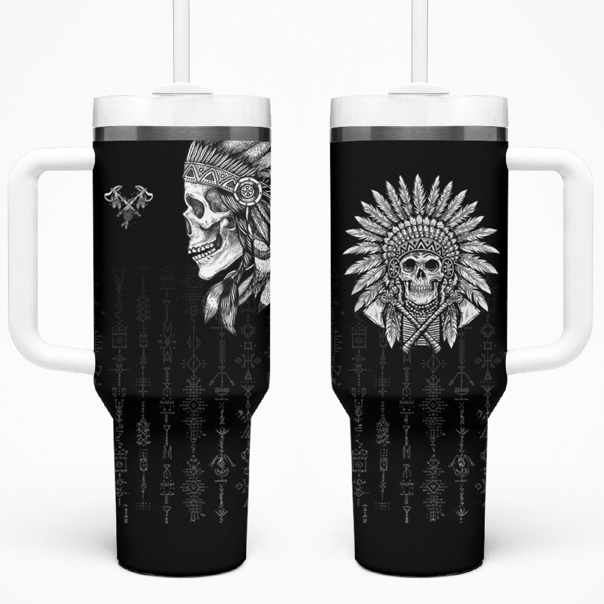 Skull Tumbler With Handle Chief Skeleton - Wonder Print Shop