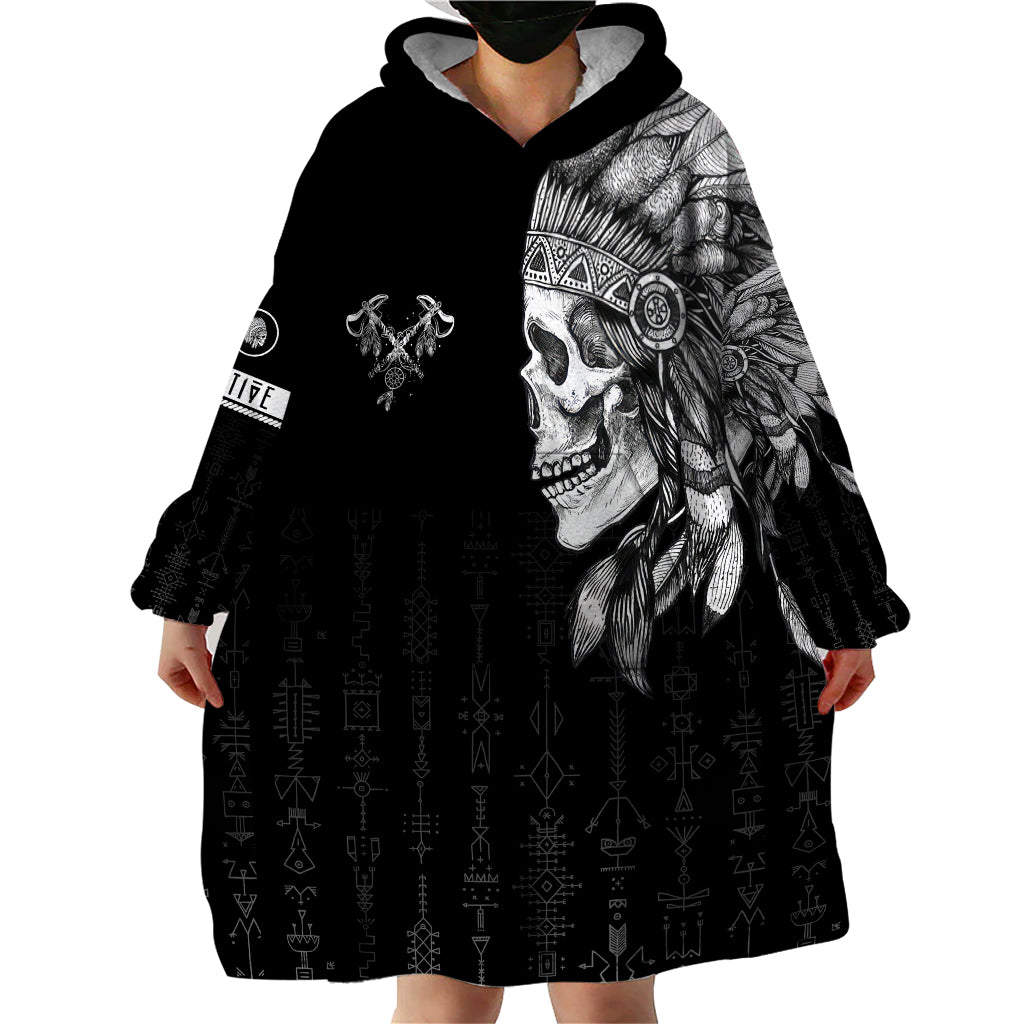 Skull Wearable Blanket Hoodie Chief Skeleton - Wonder Print Shop