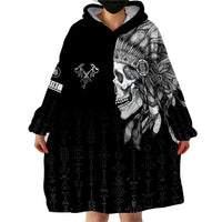 Skull Wearable Blanket Hoodie Chief Skeleton - Wonder Print Shop