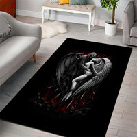Skull Area Rug Death Angel In Love - Wonder Print Shop
