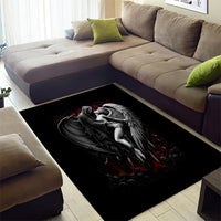 Skull Area Rug Death Angel In Love - Wonder Print Shop