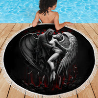 Skull Beach Blanket Death Angel In Love - Wonder Print Shop