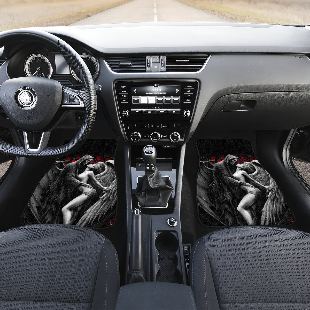 Skull Car Mats Death Angel In Love - Wonder Print Shop