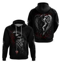Skull Hoodie Death Angel In Love - Wonder Print Shop