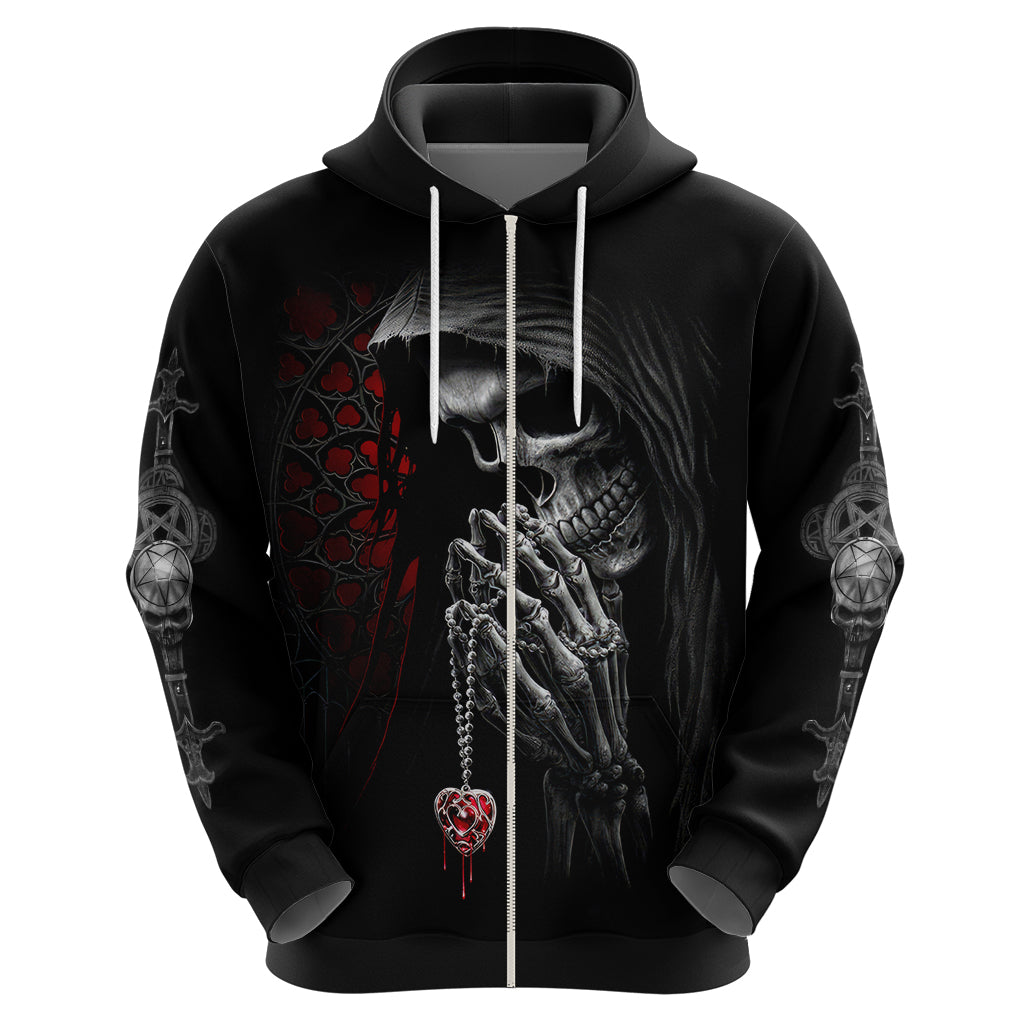 Skull Hoodie Death Angel In Love - Wonder Print Shop