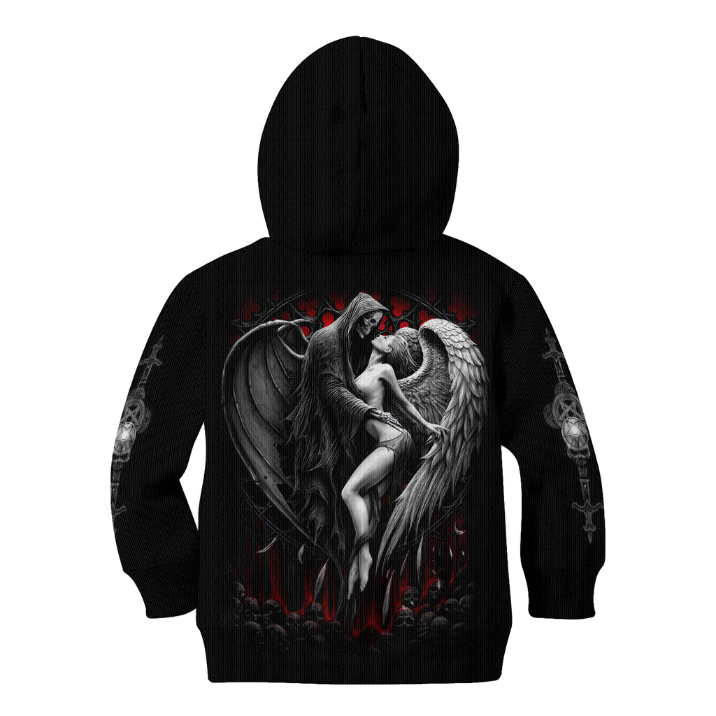 Skull Kid Hoodie Death Angel In Love - Wonder Print Shop