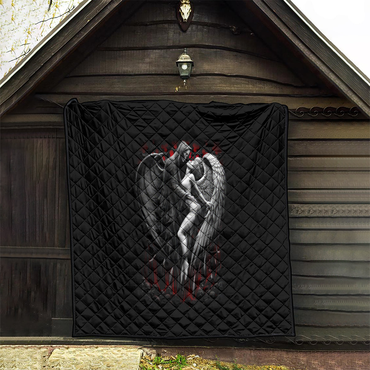 Skull Quilt Death Angel In Love - Wonder Print Shop