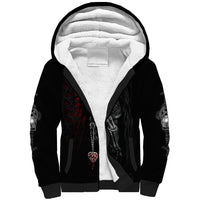 Skull Sherpa Hoodie Death Angel In Love - Wonder Print Shop