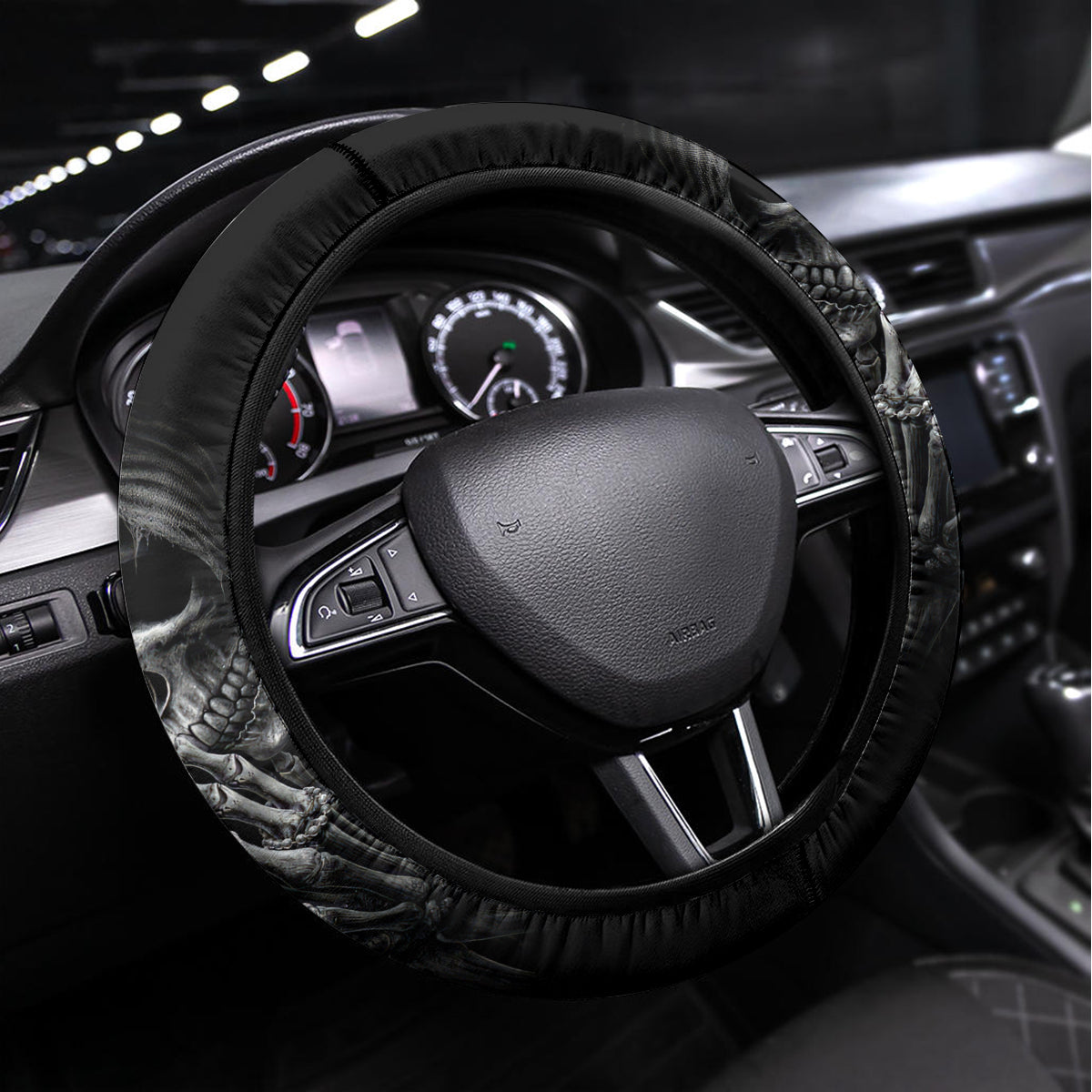Skull Steering Wheel Cover Death Angel In Love - Wonder Print Shop