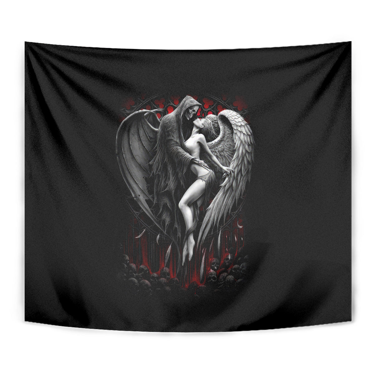 Skull Tapestry Death Angel In Love - Wonder Print Shop